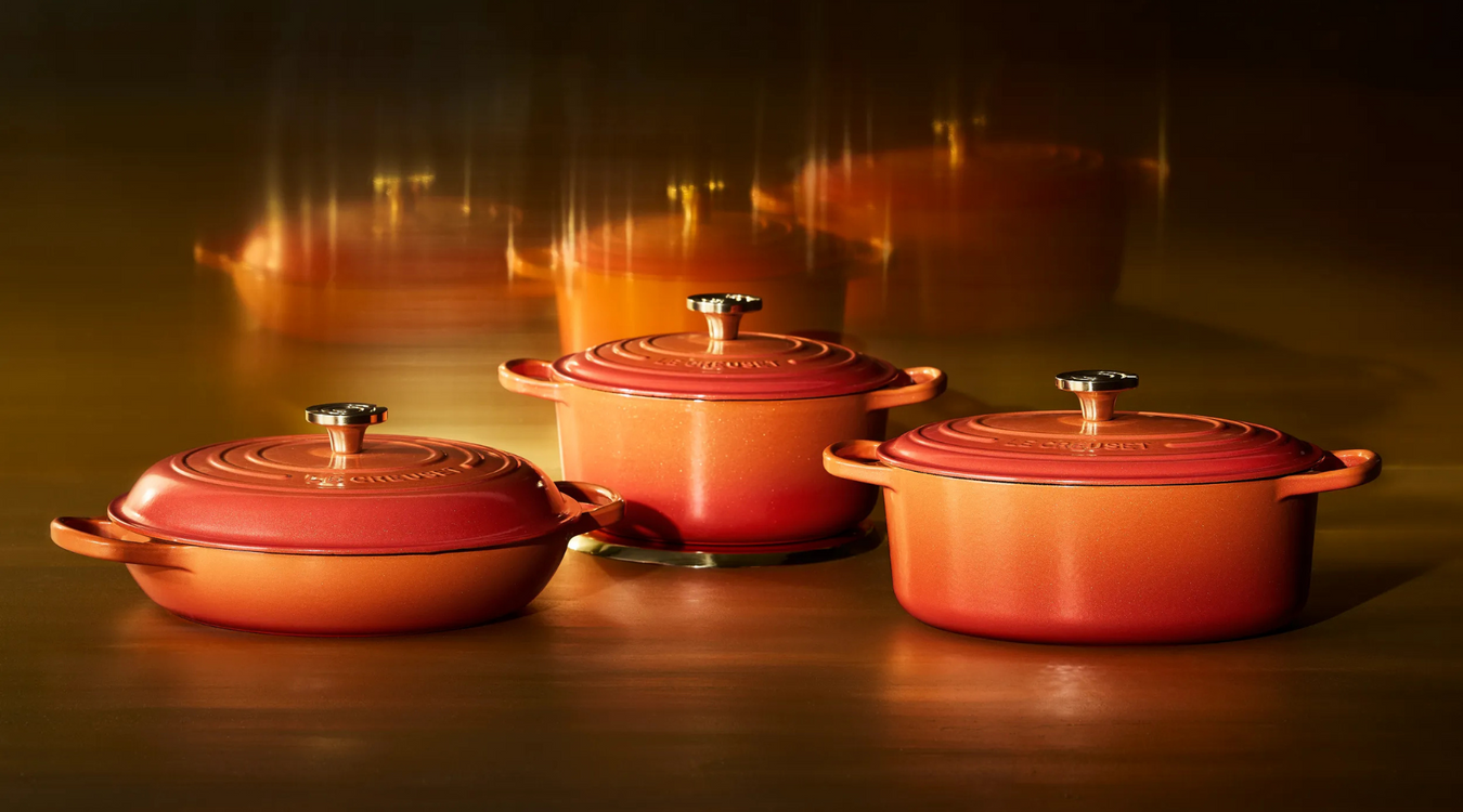 Le Creuset's Flamme Dorée 100th Anniversary Collection
