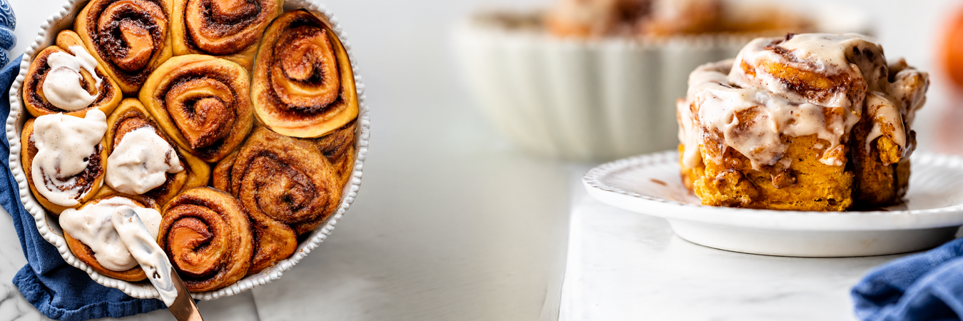 Pumpkin Spice Cinnamon Rolls