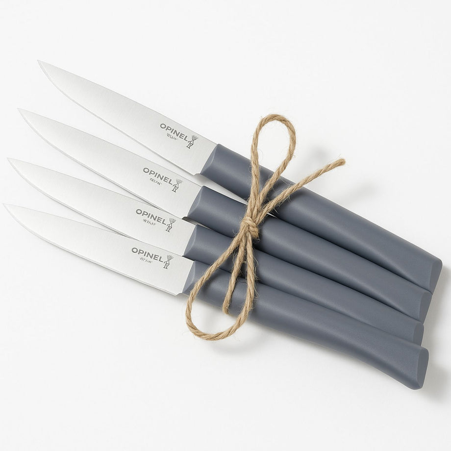 Opinel Bon Appetit + Steak Knives - Anthracite, Set of 4