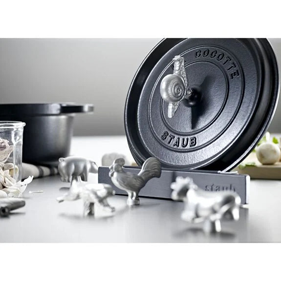 Bouton en acier inoxydable STAUB - Escargot