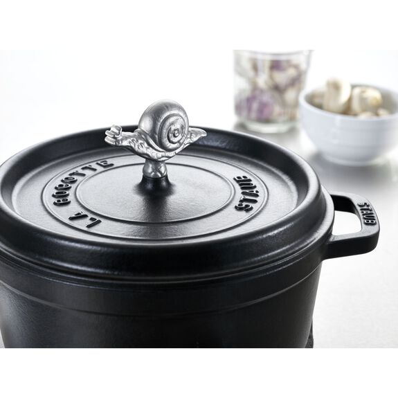Bouton en acier inoxydable STAUB - Escargot