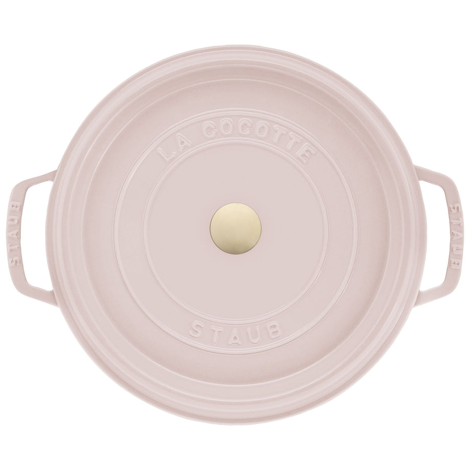 STAUB La Cocotte 6.75 L Cast Iron Round Cocotte, Sorbet Rose