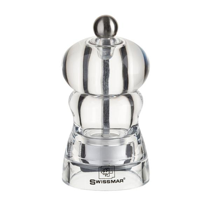 Swissmar Alice Clear Acrylic Pepper Mill - 10cm