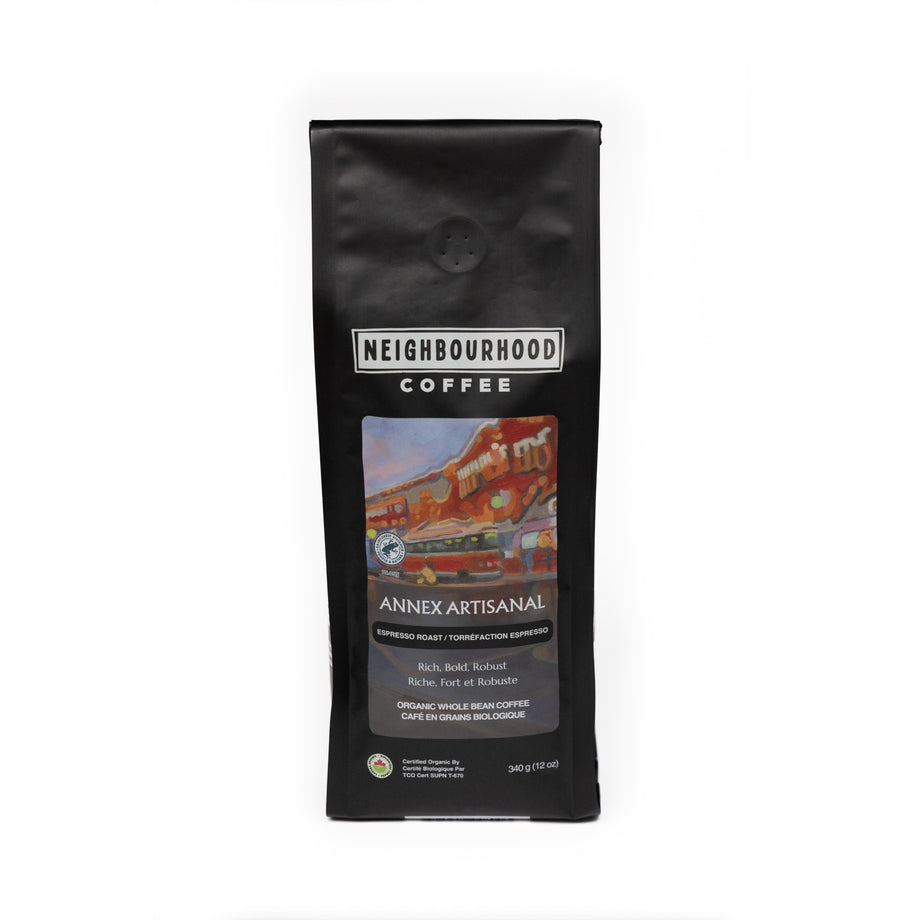 Neighbourhood Coffee Annex Artisanal - Espresso Roast | 100% Organic, Premium Arabica  340g / Whole Bean