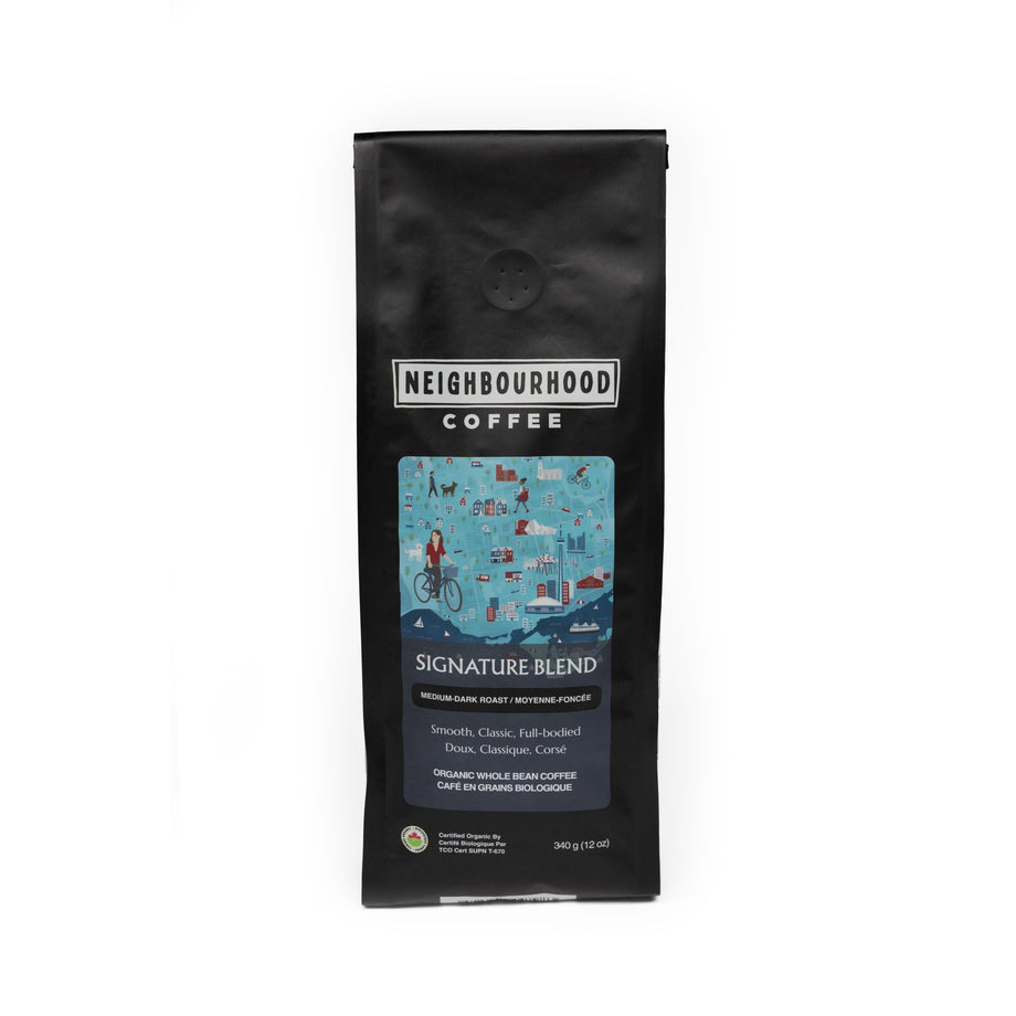 Neighbourhood Coffee Signature Blend - Medium Roast  | 100% Organic, Premium Arabica  340g / Whole Bean