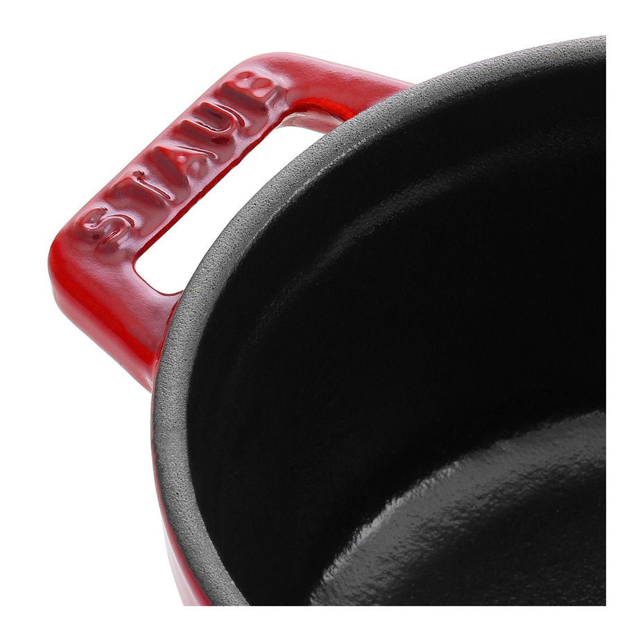 STAUB La Cocotte 250 mL Cast Iron Round Mini Cocotte, Cherry