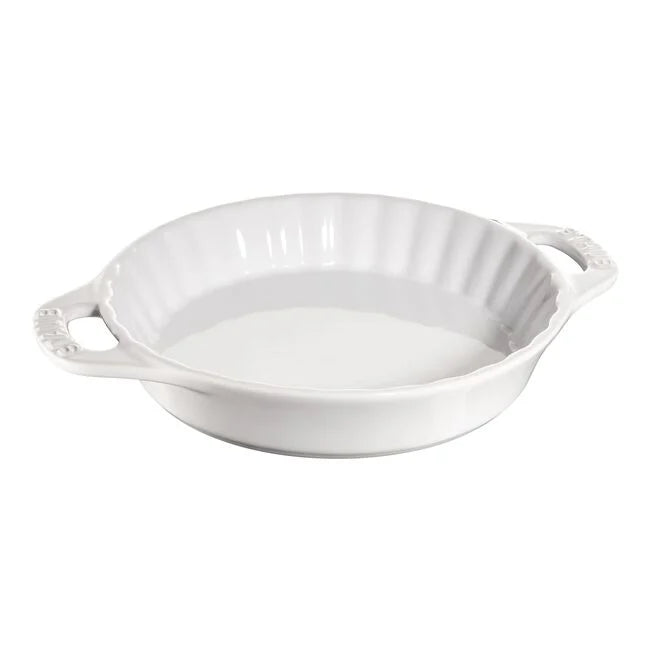 STAUB Ceramique Round Pie Dish - 24cm / White