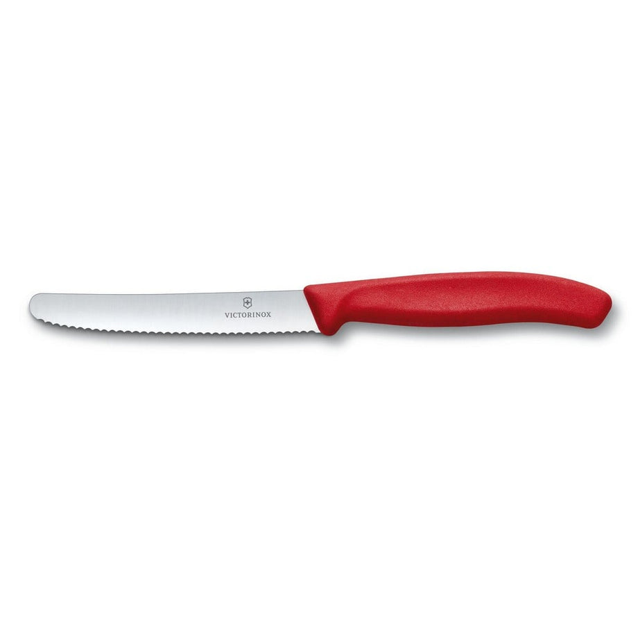 Victorinox 4.25" Rounded Serrated Paring Knife - Red