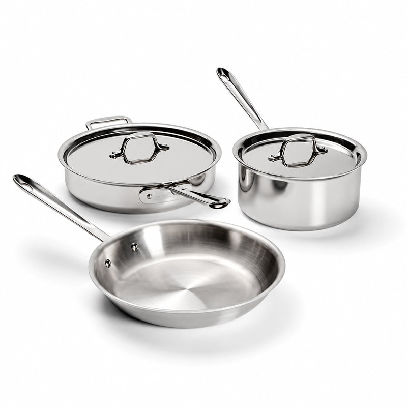 All- Clad Stainless Steel Cookware - Set of 5
