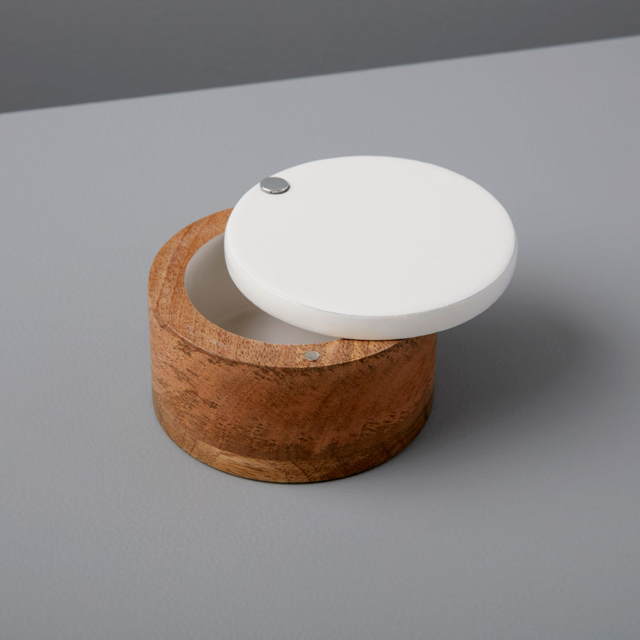 Be Home Mango Wood & Enamel Curvy Bowl - Large