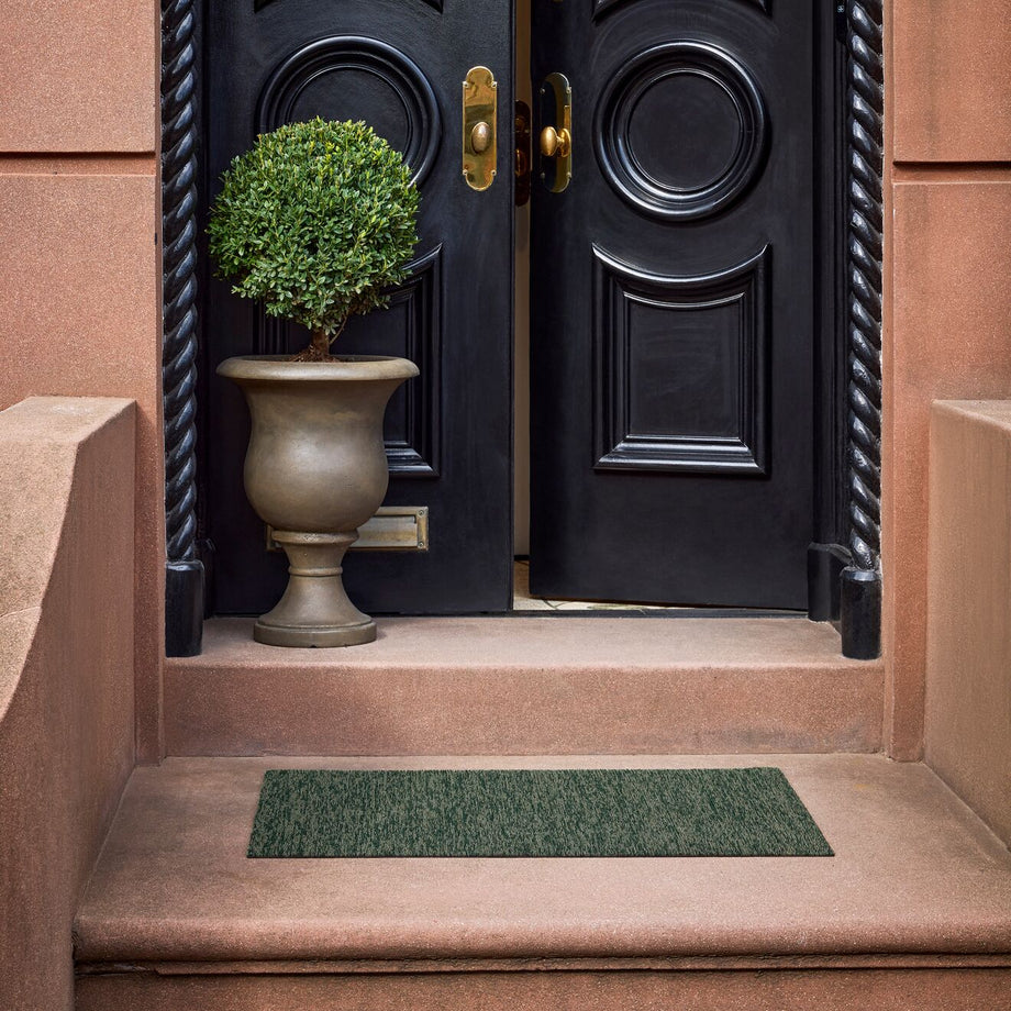 Chilewich Indoor Outdoor Shag Doormat - Heathered / Rectangle / Ivy / 24x36"