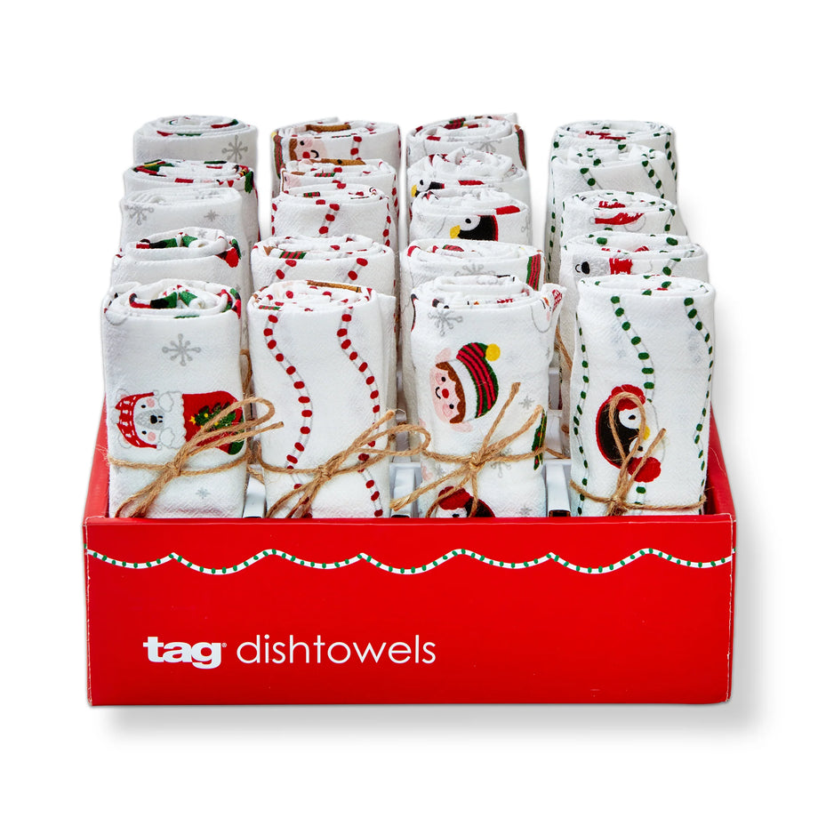 TAG Flour Sack Dishtowel - Holiday Cheer - 4 Style Options