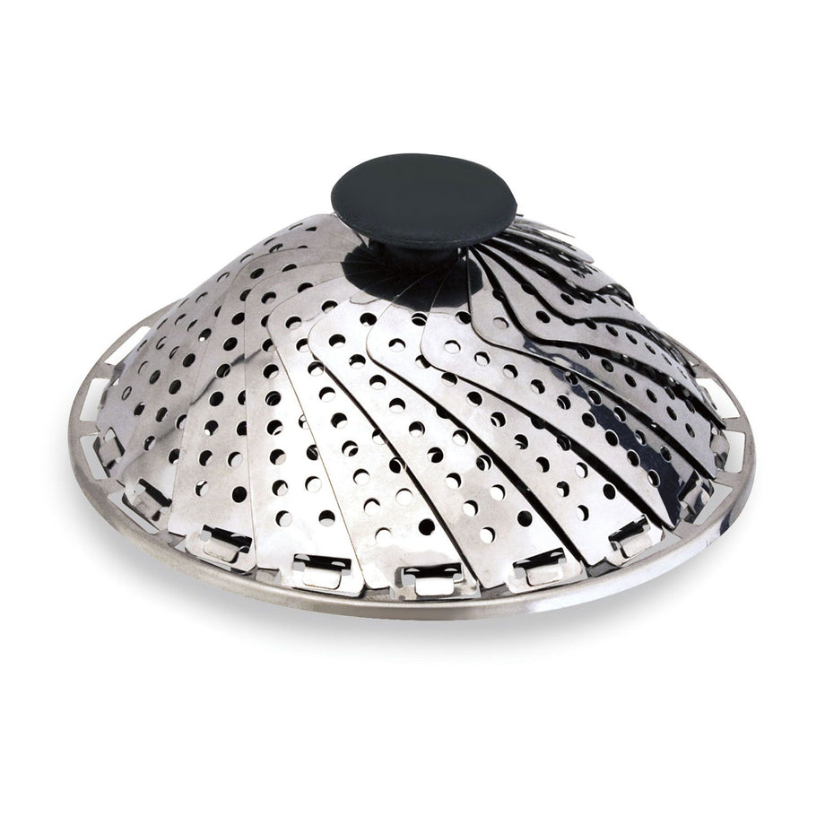 Gourmet Steel Vegetable Steamer with Extendable Handle – Stainless Steel