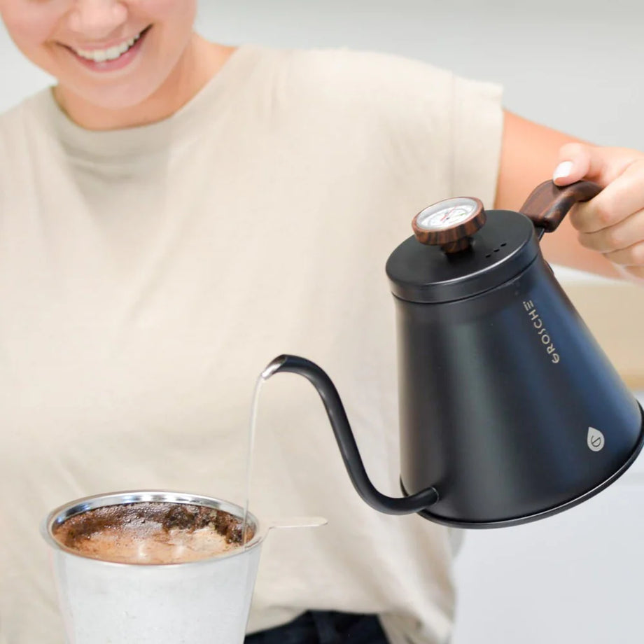 Grosche MARRAKESH Gooseneck Pour Over Stovetop Kettle / 1000ml –  Matte Black