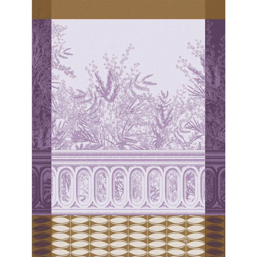 Jacquard Français Cotton Tea Towel - Riviera Mimosa / Purple
