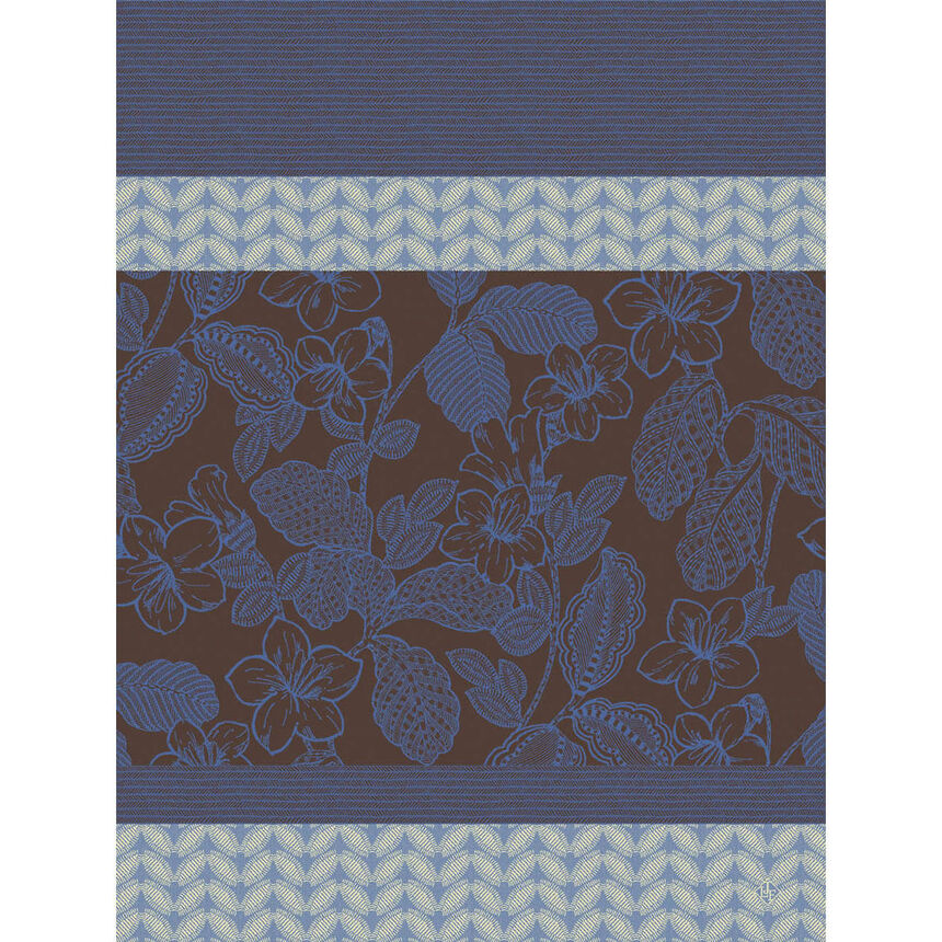 Jacquard Français Cotton Tea Towel - Sulawesi / Blue