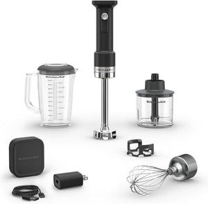KitchenAid Go™ Cordless Hand Blender with Accessories - Black Matte - Battery Included