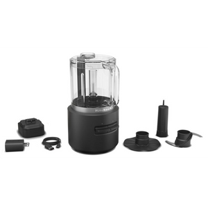 KitchenAid Go™ 5 Cup Cordless Food Chopper - Black Matte - Battery Included