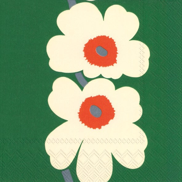 Marimekko Paper Lunch Napkins - UNIKKO 60TH ANNIVERSARY green