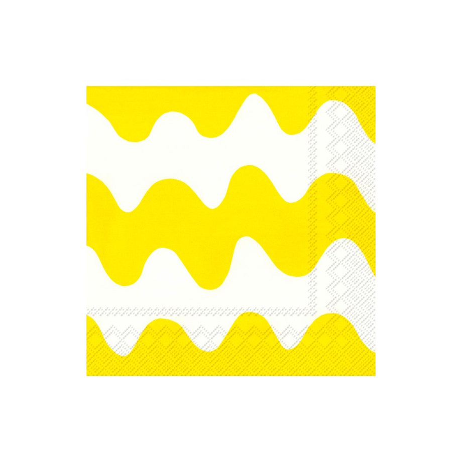 Marimekko Paper Lunch Napkins - LOKKI Yellow