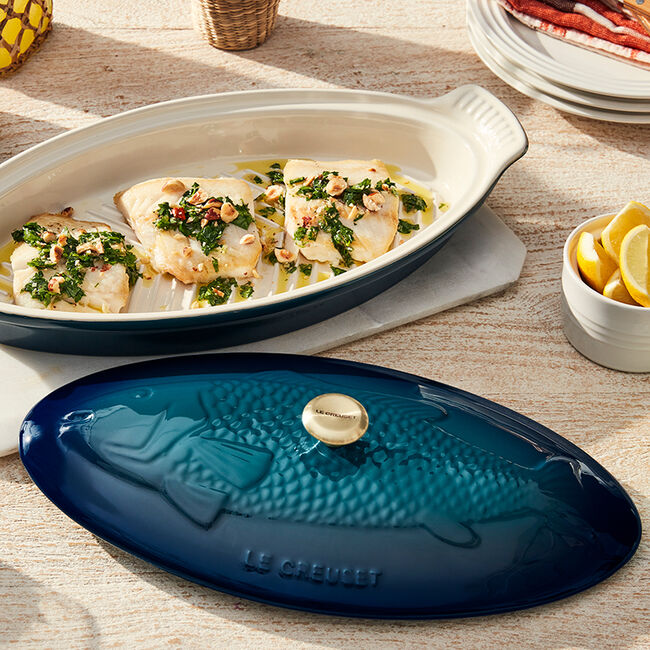 Le Creuset Heritage Oval Fish Baker - Agave/ 1.6L