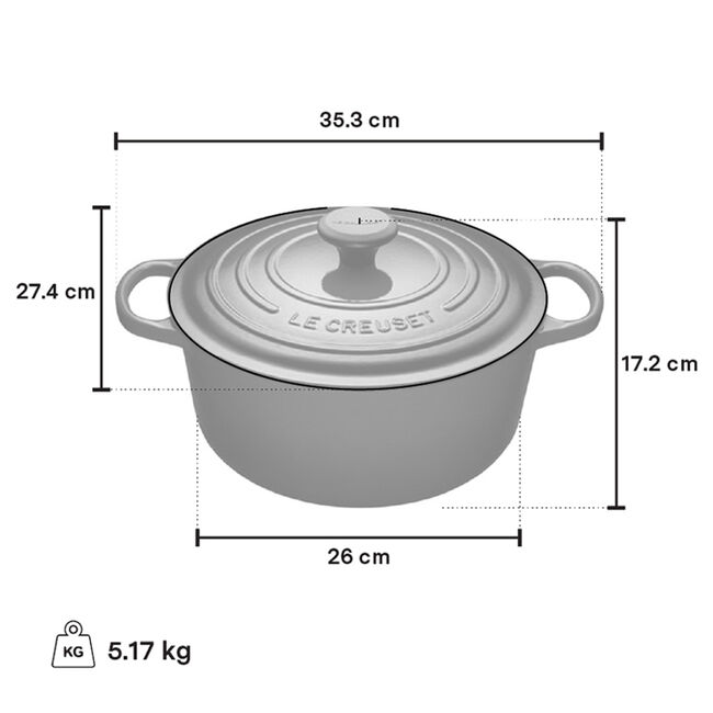 Le Creuset 5.3L Signature Round French Oven - Flame