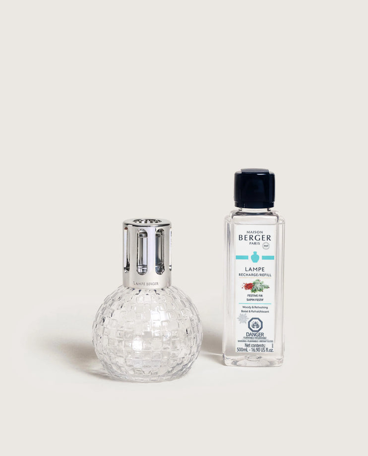 Maison Berger Disco Clear Fragrance Lamp Gift Set - Festive Fir