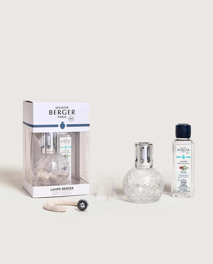 Maison Berger Disco Clear Fragrance Lamp Gift Set - Festive Fir