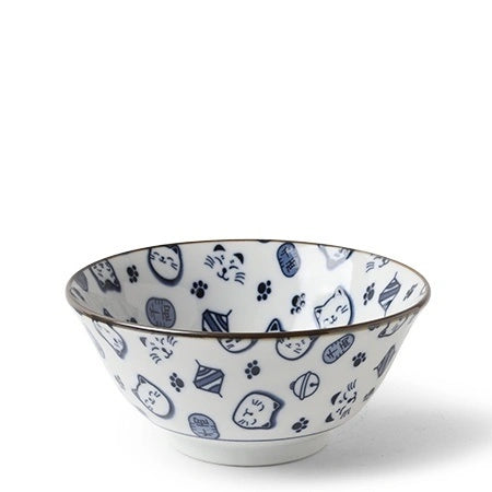 Miya Maneki Neko Bowl - 5.75" - Blue