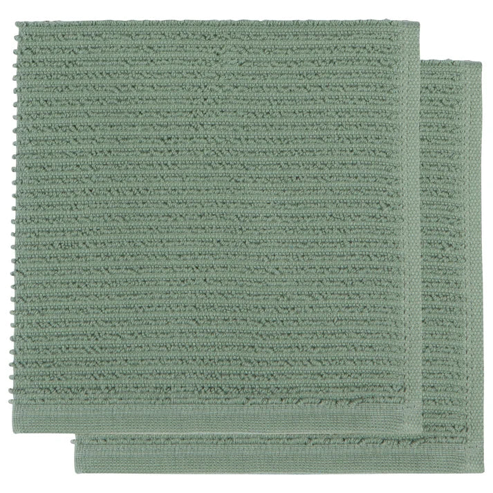 Now Designs Ripple Discloths - Set of 2 - Elm Green