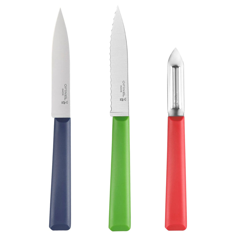 Opinel Essentials+ Small Kitchen Prep Knife Set