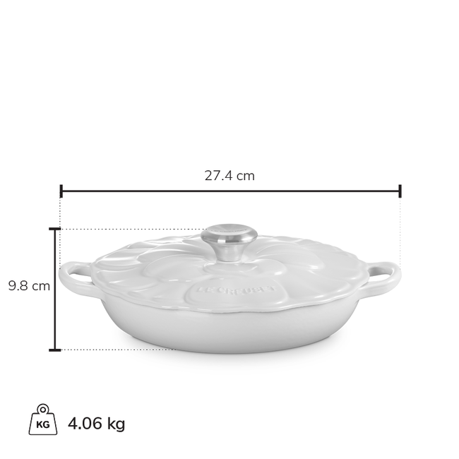 Le Creuset 2.2L Petal Braiser - Camomille