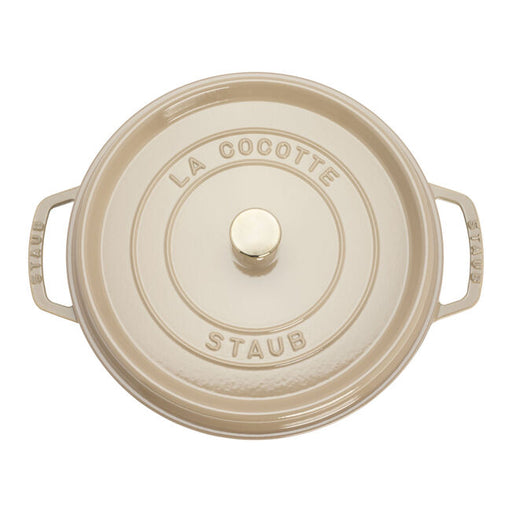 STAUB Cast Iron Round Cocotte  3.7 L - Seasame