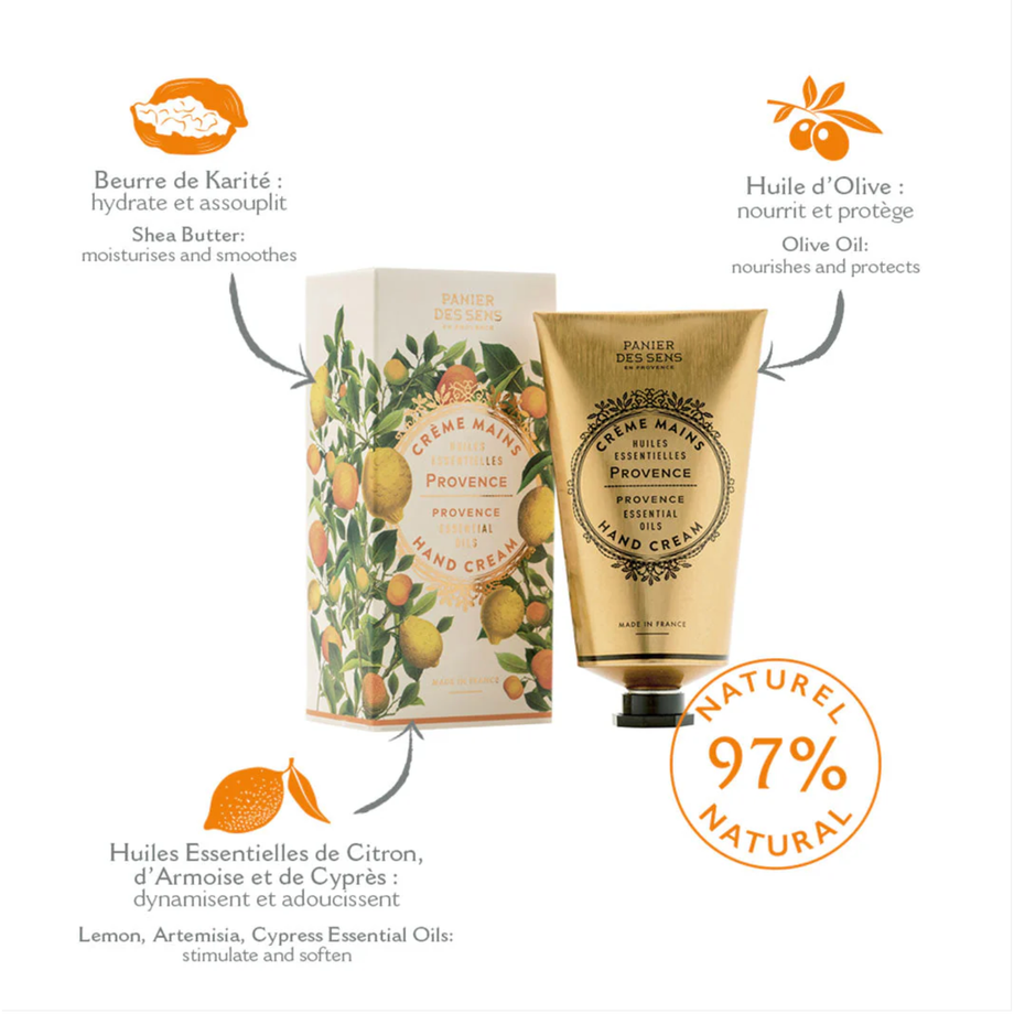 Crème pour les mains Panier des Sens Apaisante Provence 2,6 fl. oz/75 ml