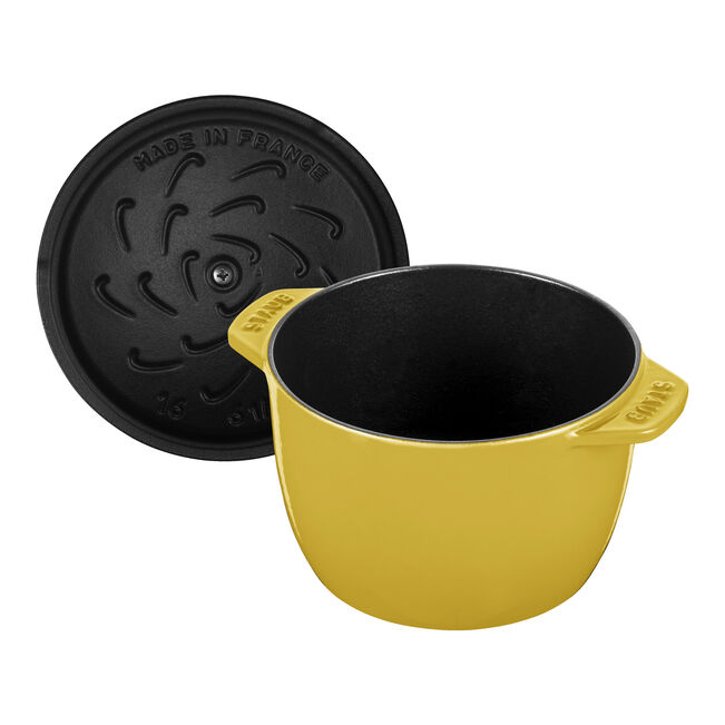 Staub Cast Iron Round Rice Cocotte 1.75L - Citron