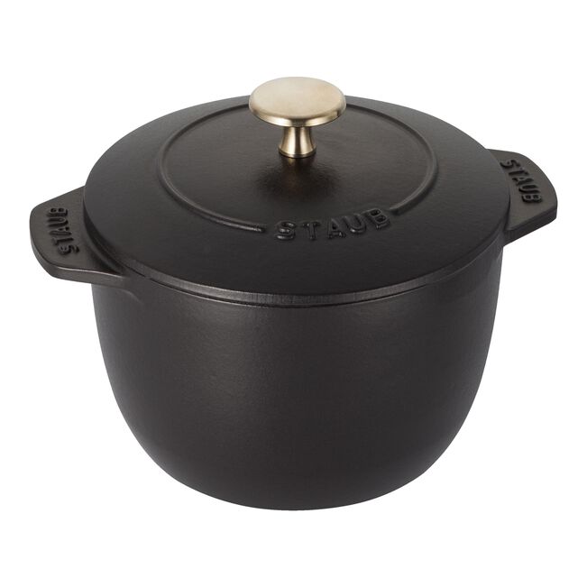 Staub Cast Iron Round Rice Cocotte 1.75L - Black