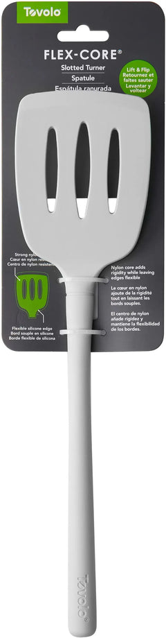 Tovolo Flex-Core All Silicone Slotted Turner - Oyster Gray