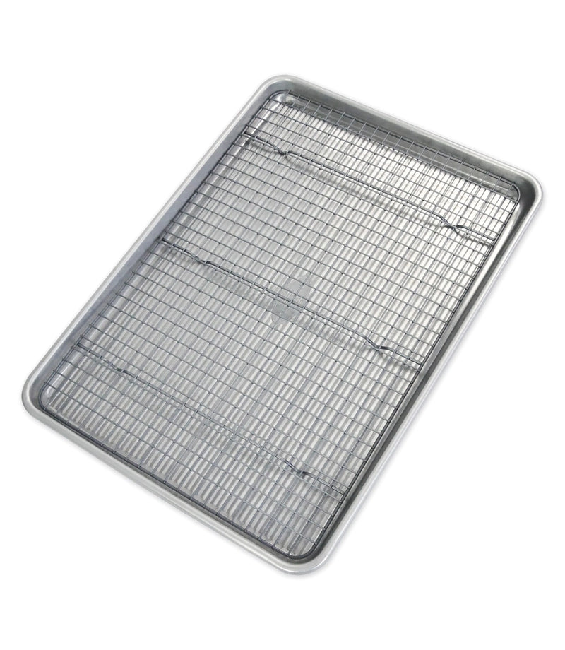 USA PAN Nonstick Aluminum Half Sheet Pan & Rack Set