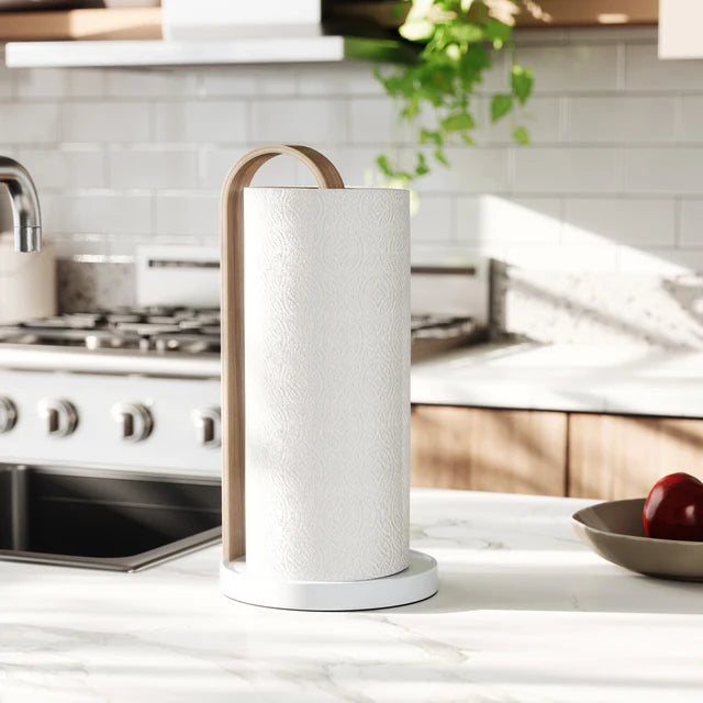 Umbra Bellwood Paper Towel Holder - White-Natural
