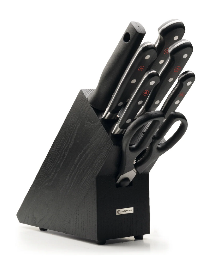 Wusthof Classic 8 Piece Knife Set with Natural Ash Knife Block
