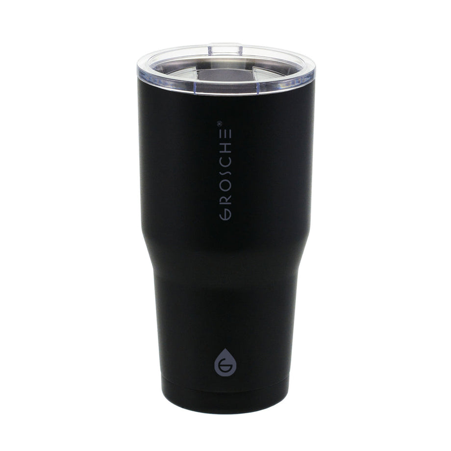 Grosche YUKON Stainless Steel Insulated Travel Mug with Slider Lid, 20oz - Graphite Black