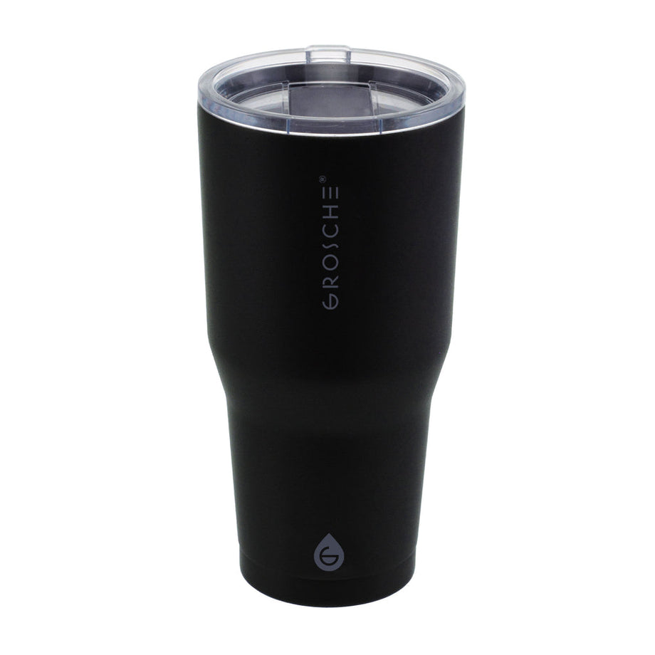 Grosche YUKON Stainless Steel Insulated Travel Tumbler with Slider Lid, 30oz - Graphite Black