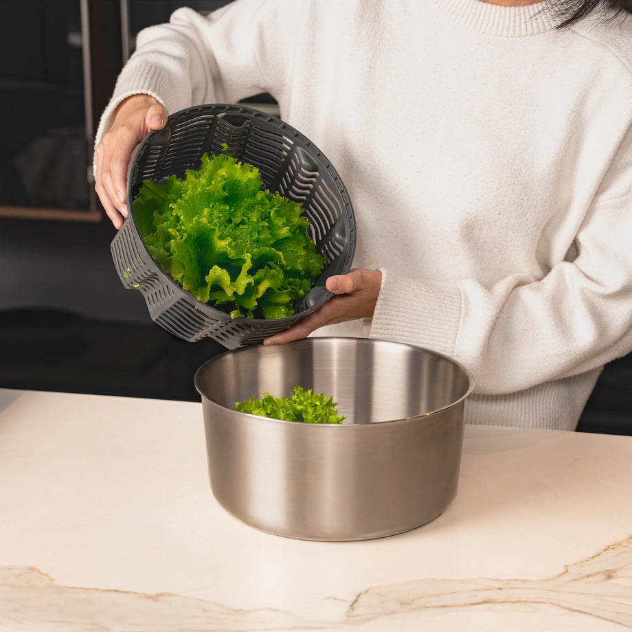 Zyliss Easy Spin®  Stainless Steel Salad Spinner - Large