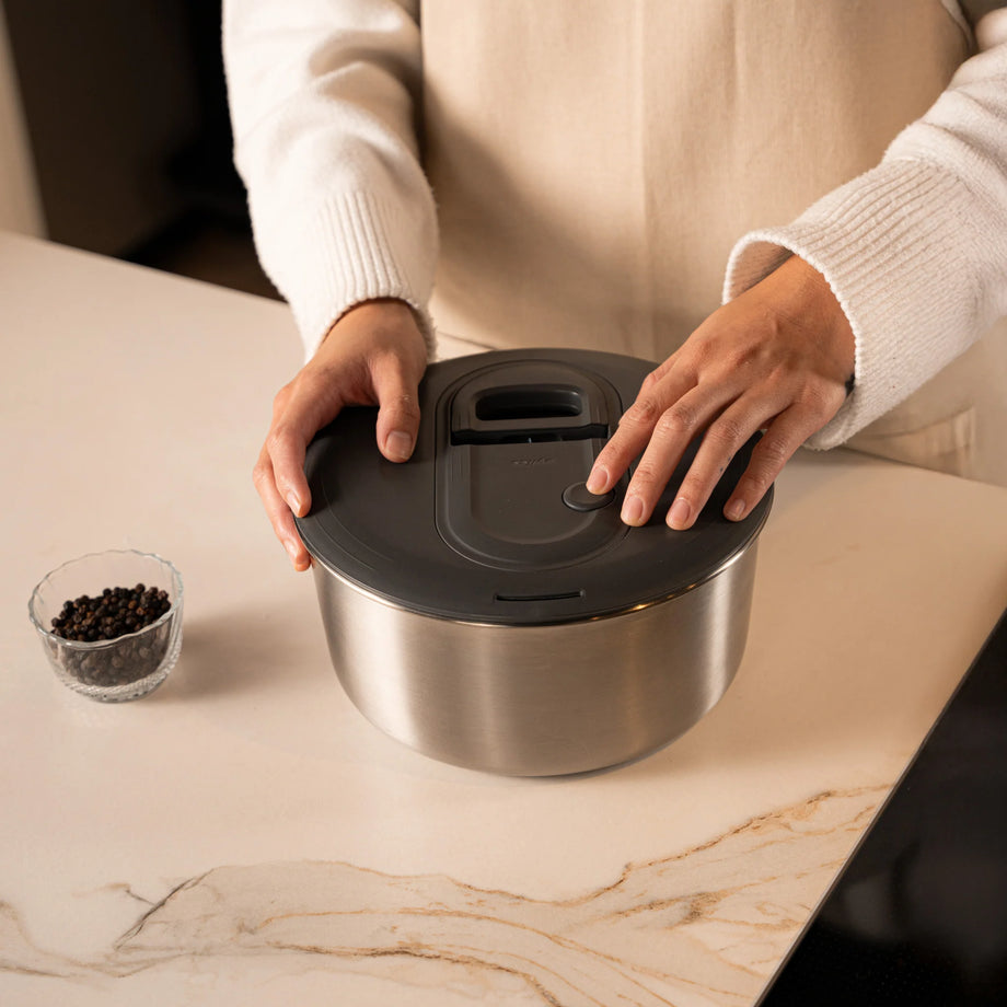 Zyliss Easy Spin®  Stainless Steel Salad Spinner - Small