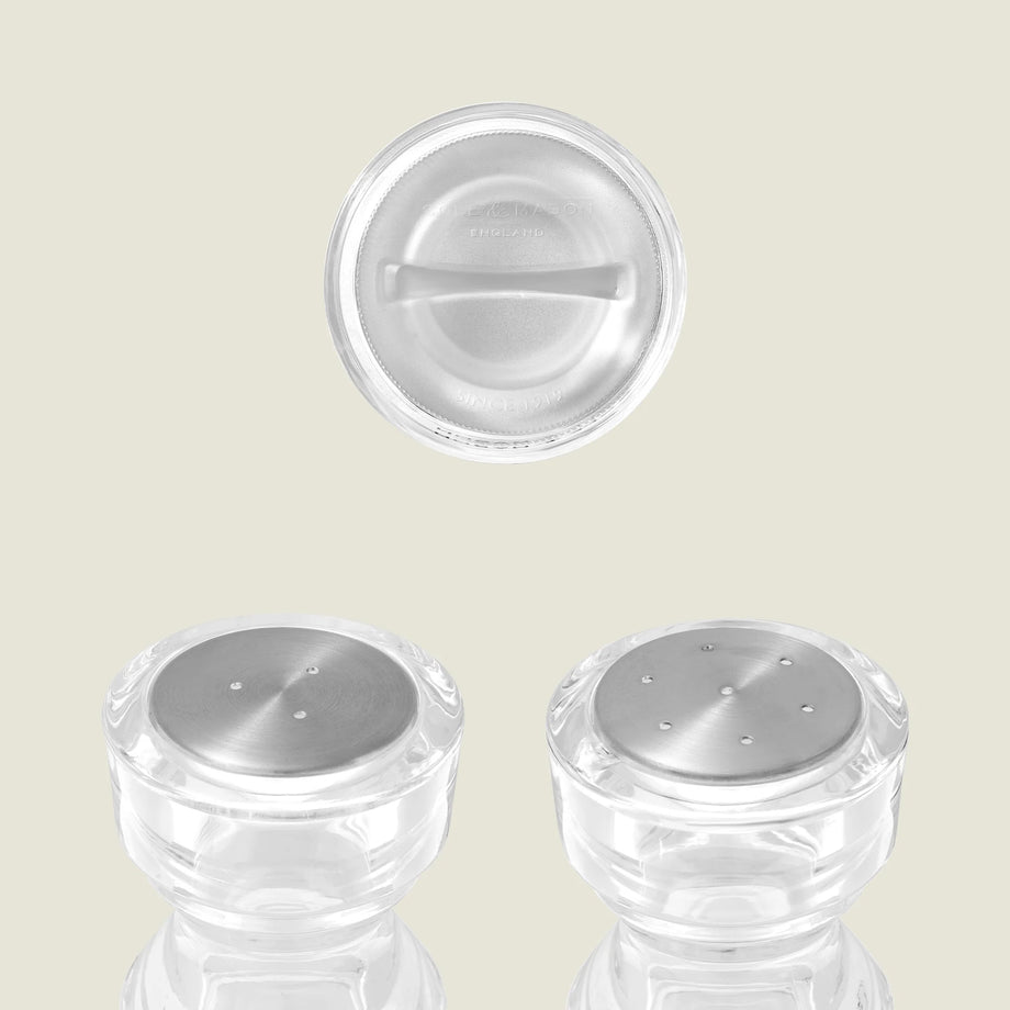 Cole & Mason London Acrylic Salt and Pepper Shakers set of 2
