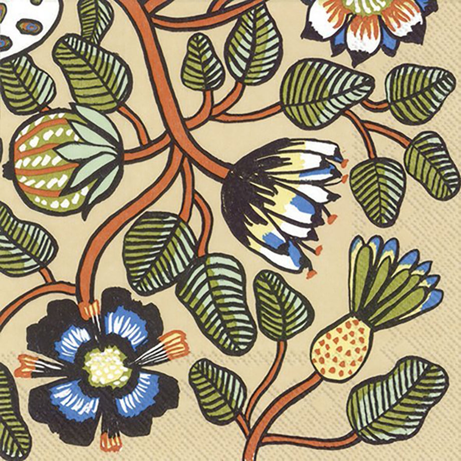 Marimekko Paper Cocktail Napkins - TIARA Cream