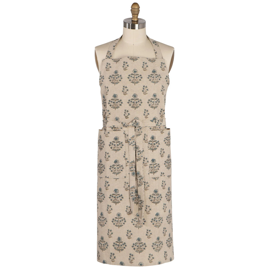 Danica Salvia Block Print Apron