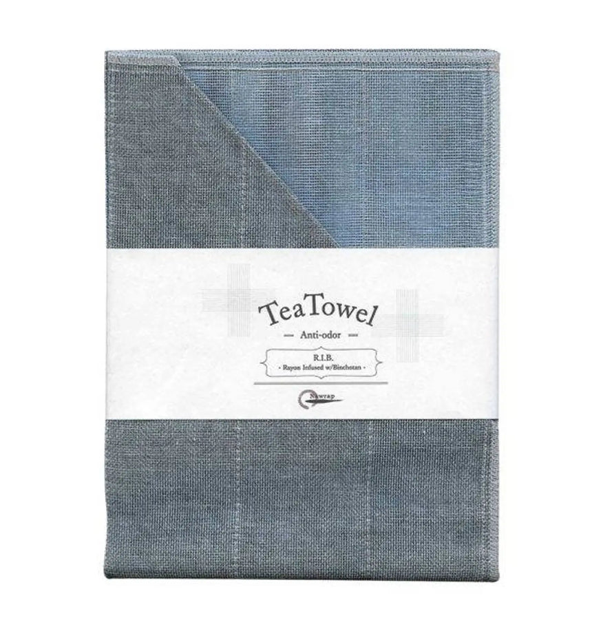 Maruyama Nawrap R.I.B. Tea Towel - Aqua/Charcoal