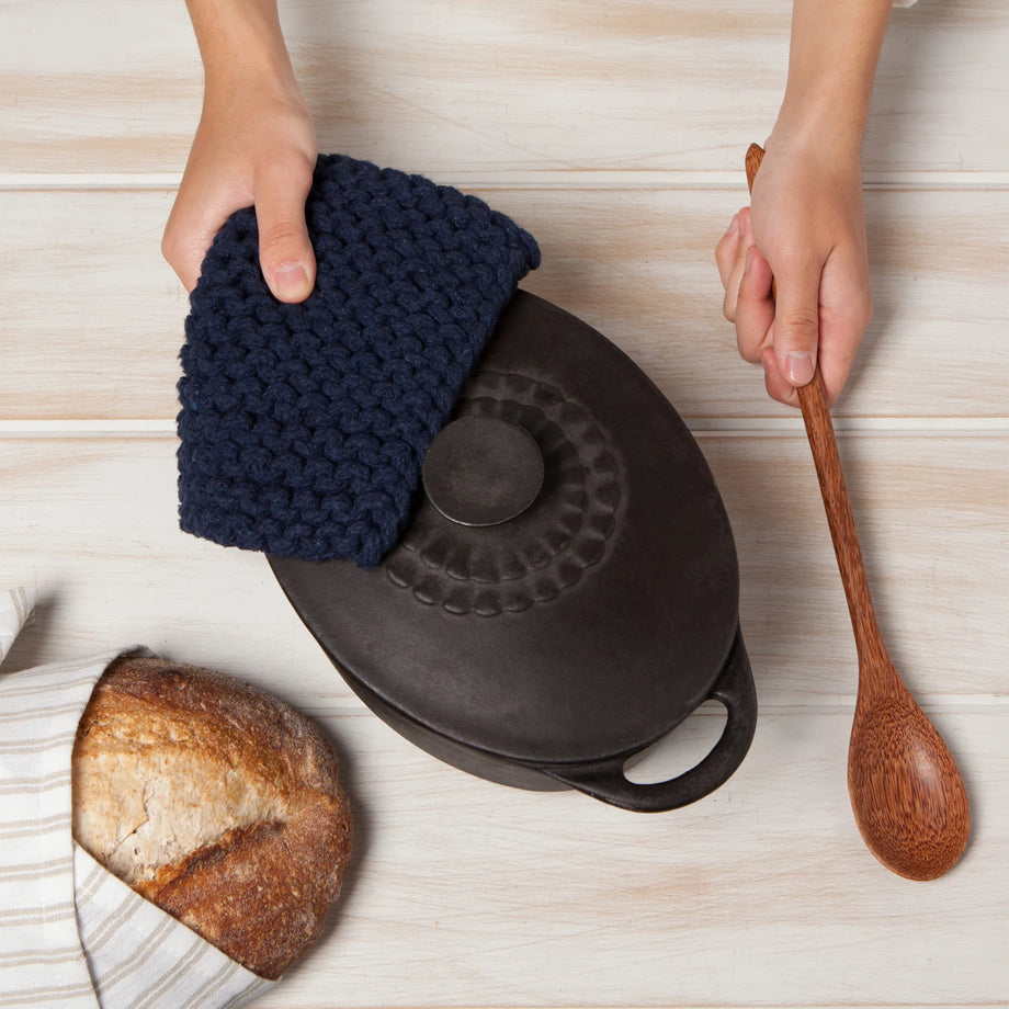 Danica Midnight Blue Knit Potholder