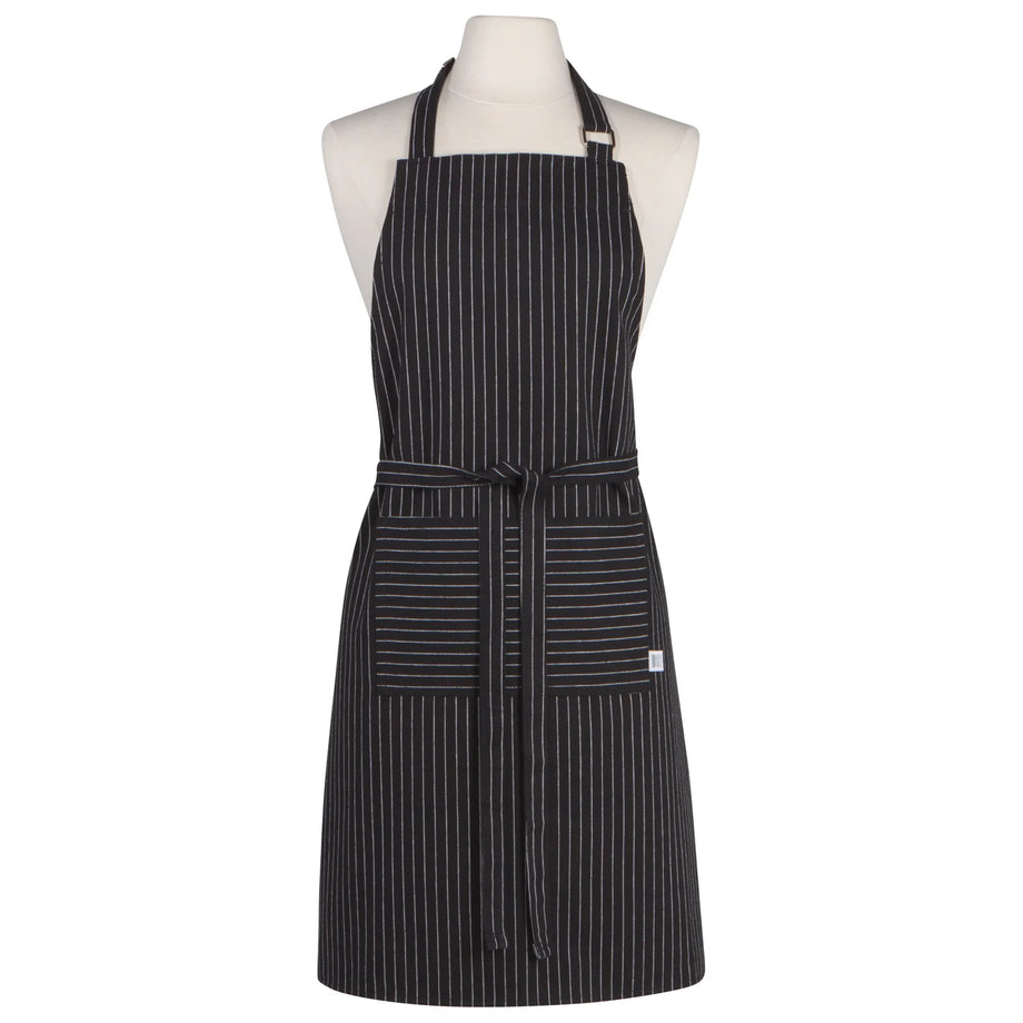 Now Designs Chef's Apron - Black Pinstripe